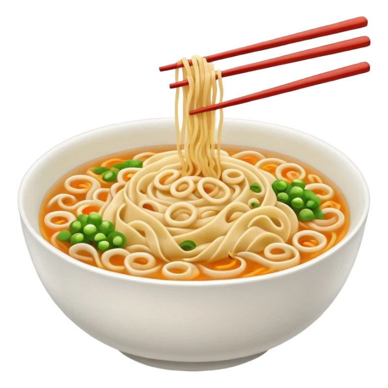 single bowl of noodles for one sticker