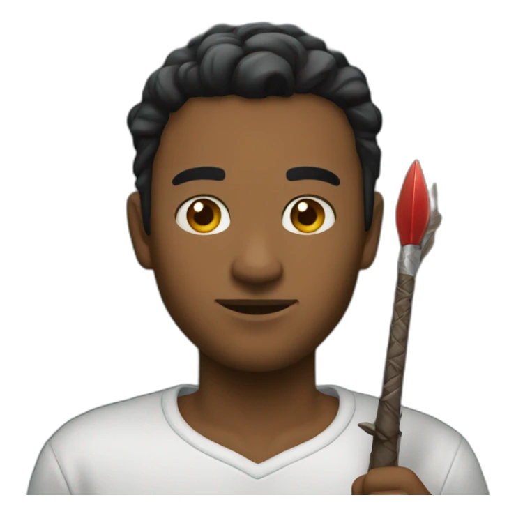 Mirilla negro con aguja adentro sticker