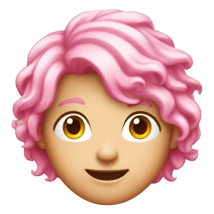 pink haired character sticker