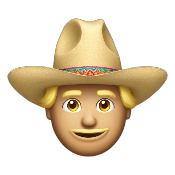 Donald trump with a sombrero sticker
