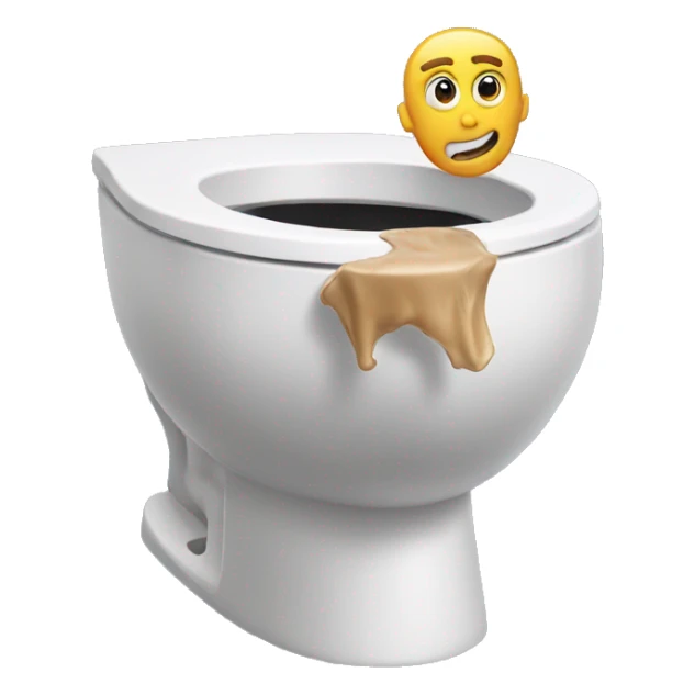 Crazy head coming out of a toilet  sticker