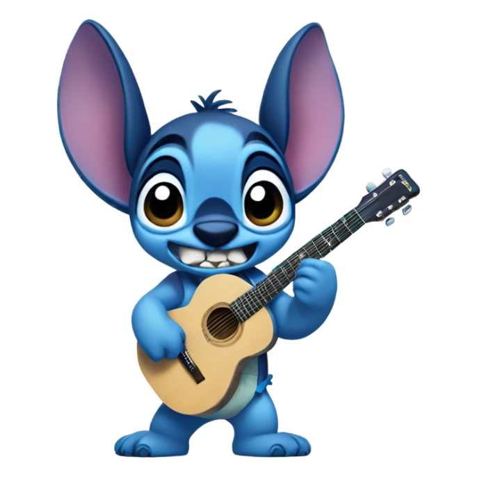 Stitch in Elvis clothing with guitar lilo and stitch sticker