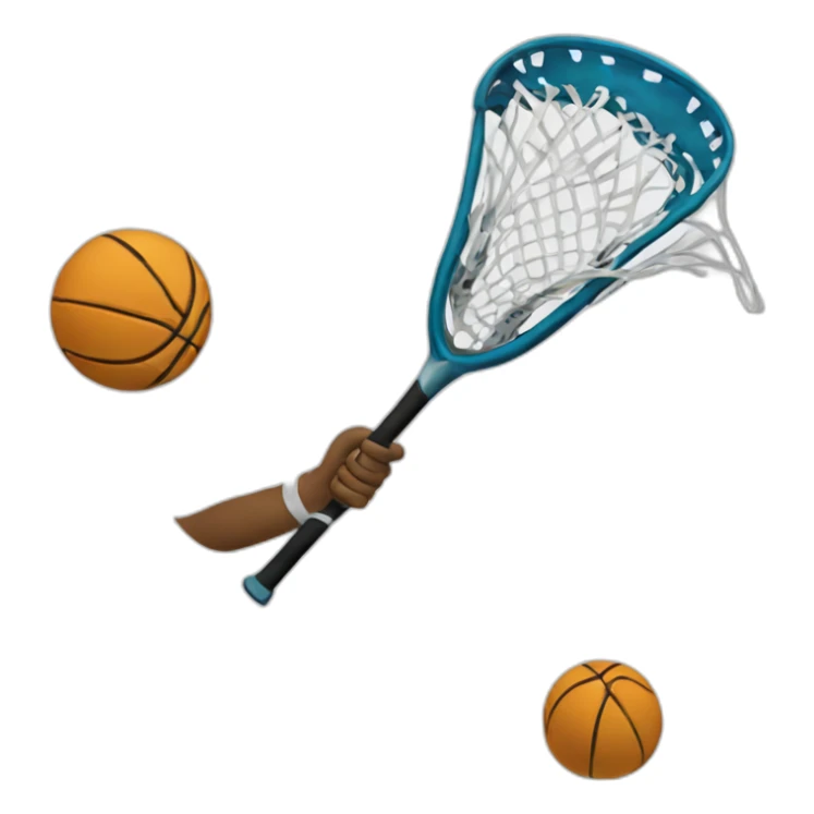 lacrosse person catching a ball with his stick sticker