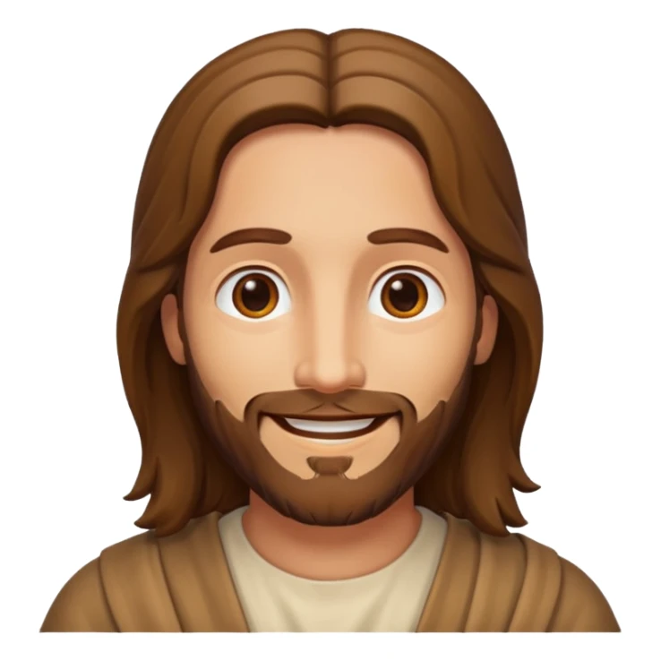 a picture of Jesus smiling sticker