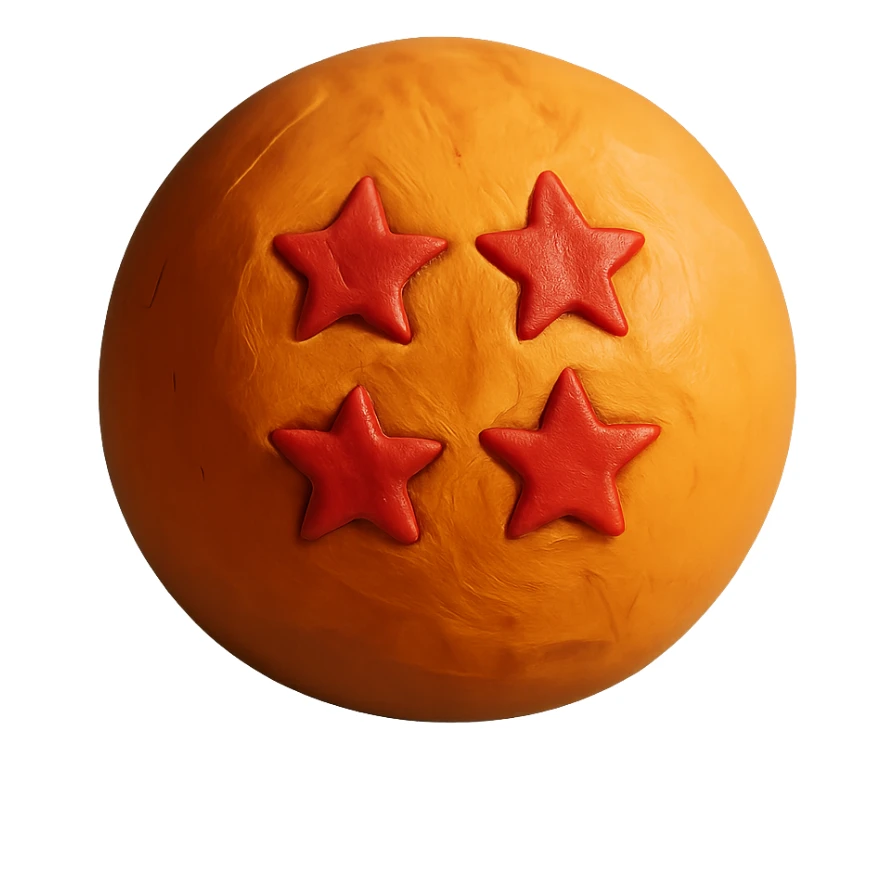 esfera del dragón de 4 estrellas sticker