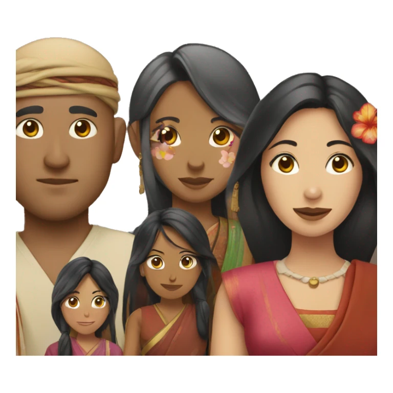Indian women and Japanese men  sticker