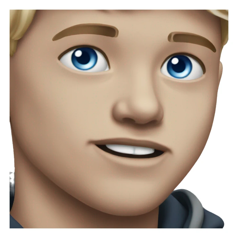 realistic blue eyed meme boy hot sticker