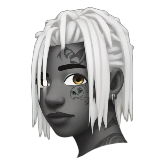 Xxxtentacion with tatoo and black and sticker