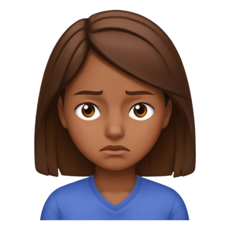 headache brown girl brown hair sticker