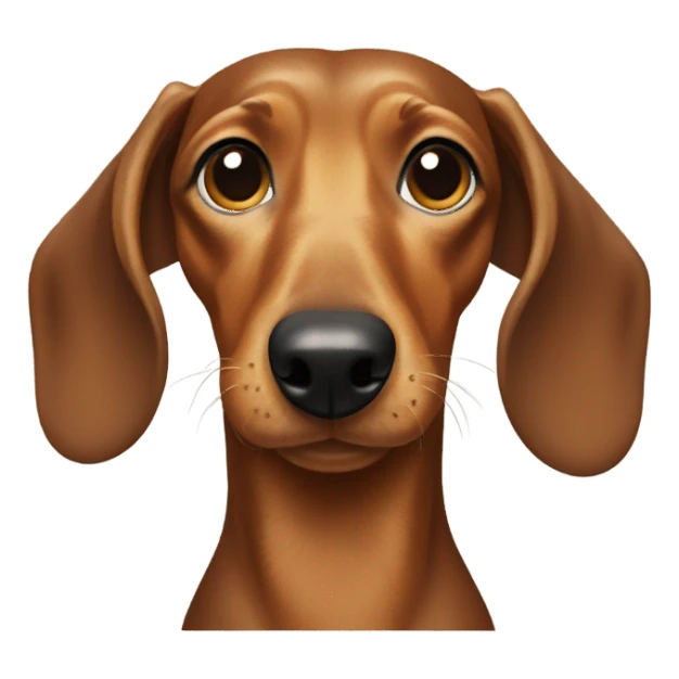 realistic emoji of light brown dachshund sticker