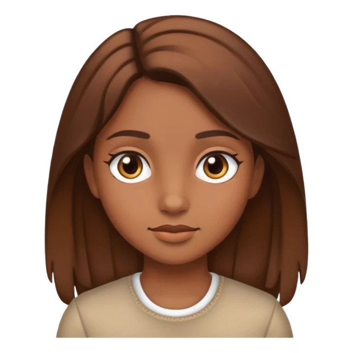 girl brown  sticker