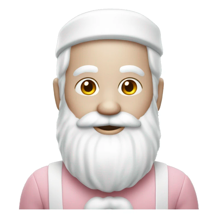 Light Pink Santa Claus with white skin sticker