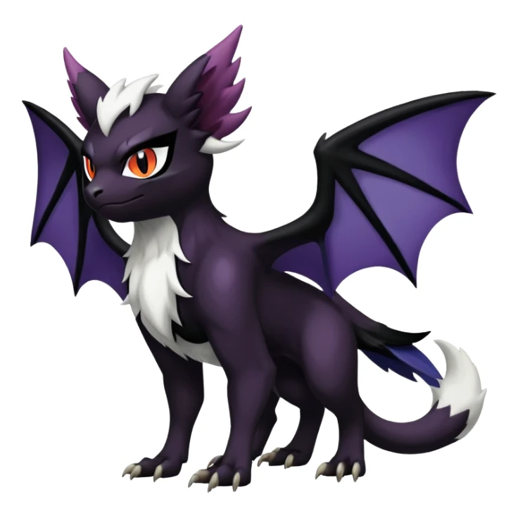 Litten-Absol-Noibat-Noivern-Hybrid (Full body) sticker