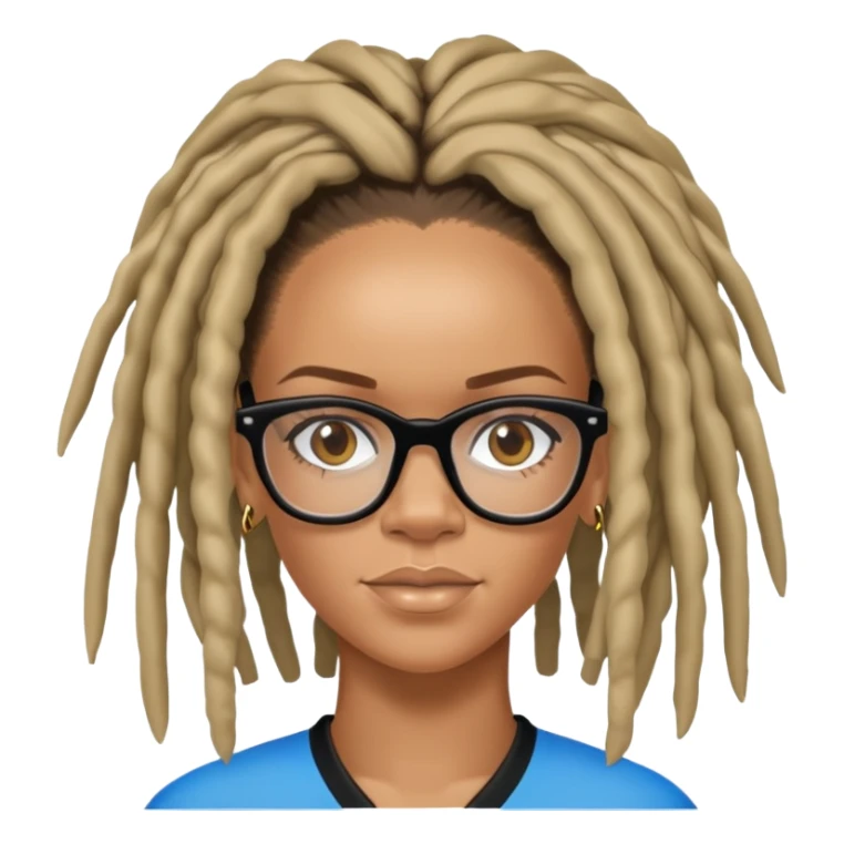 Rihanna soccer mom dreadlocks eyeglasses Anguilla sticker