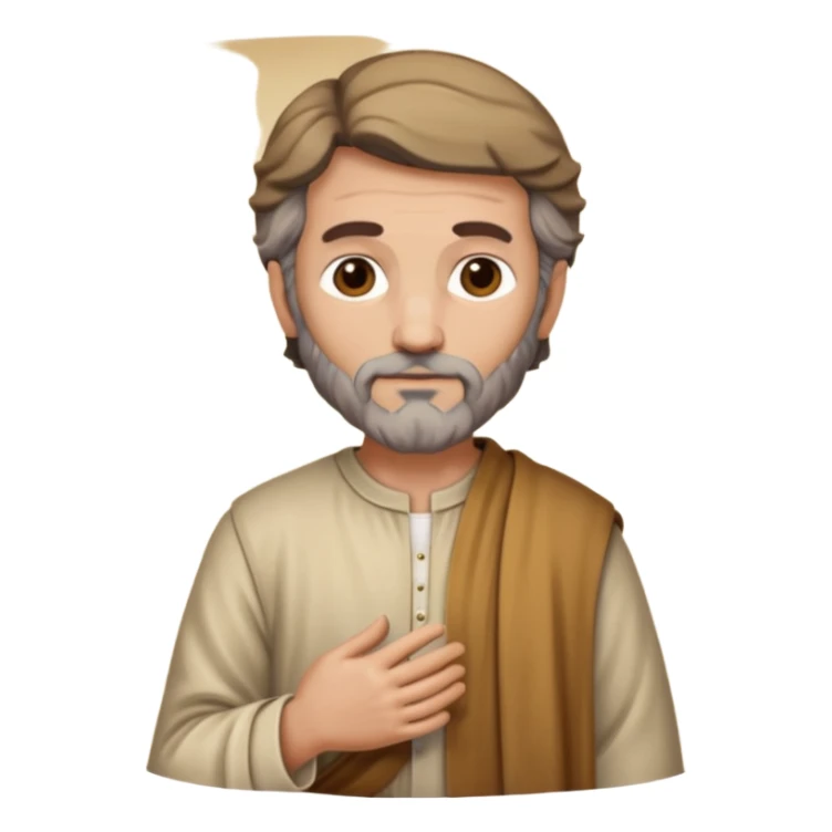 bullbody saint Joseph in simple everyday outfit sticker
