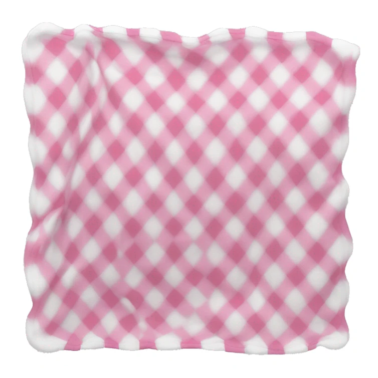Plad white and pink blanket folded  sticker