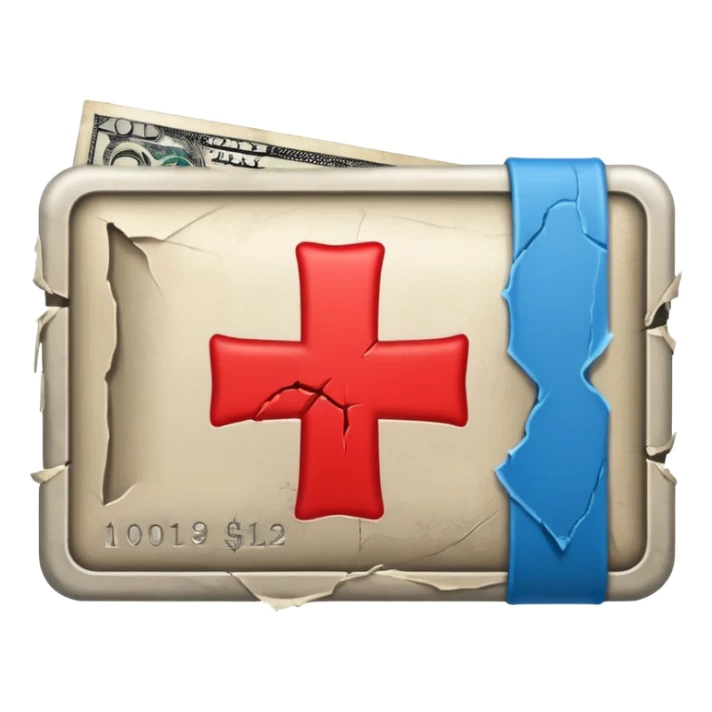 a money billet with a red cross through (x shape), like for free sticker