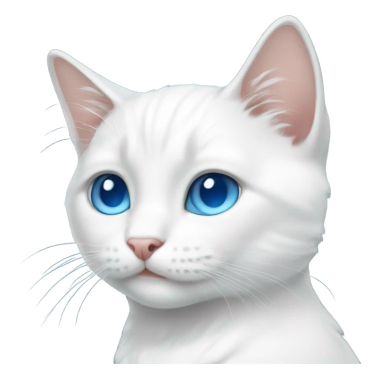 white cat blue eyes flirty sticker