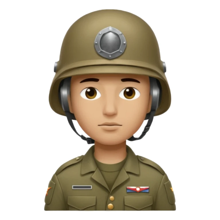 Göz kısmı kapalı miğfer giymiş asker sticker