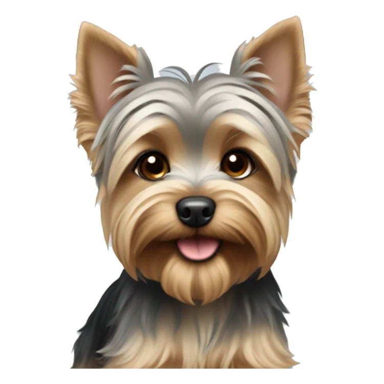 Beige and grey Yorkshire terrier puppy sticker