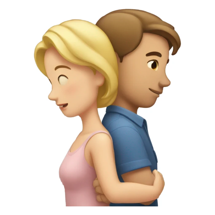 A woman rubbing a man’s head with knuckle  sticker