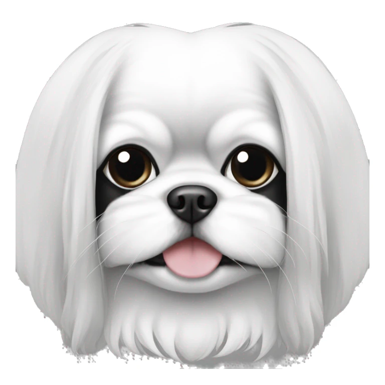 japanese chin black and white half of face  sticker
