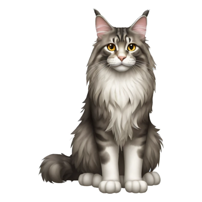 Maine Coon Cat Breed Full Body sticker