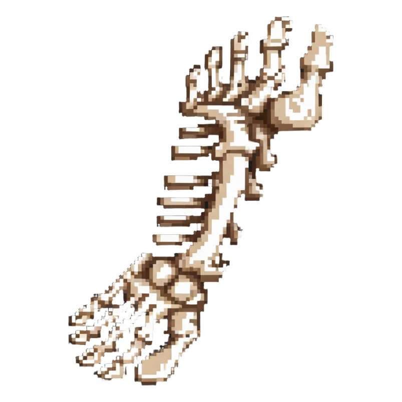 skeleton foot, bones of human foot, anatomical foot bones sticker