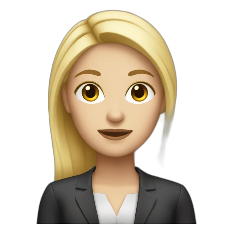 female legal intern with blonde hair sticker