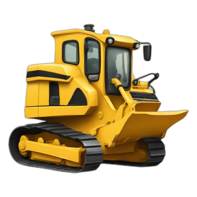 A bulldozer giving birth to a baby bulldozer sticker