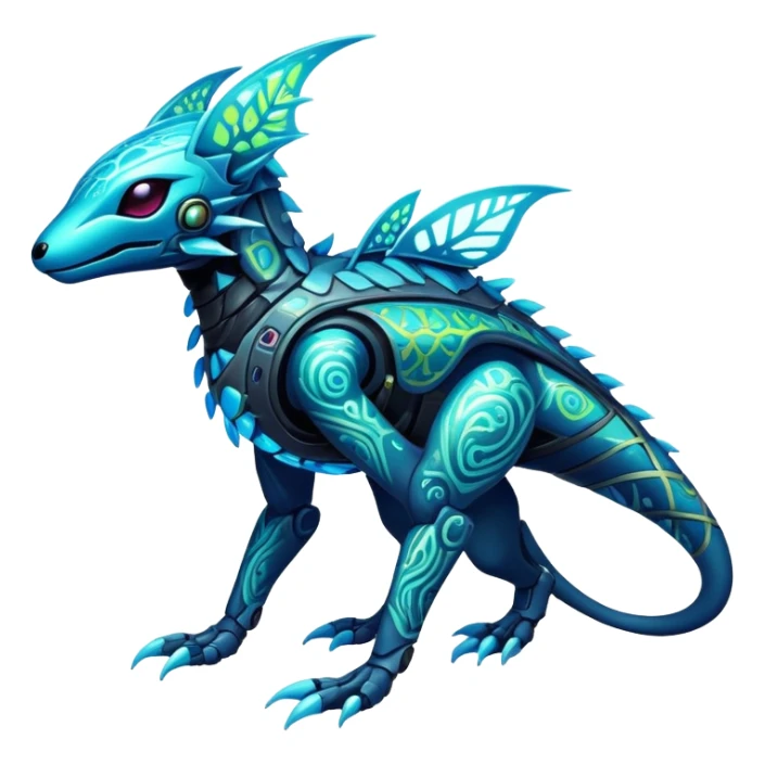  exotic tropical cyber-Protogen-Fakémon-creature sticker