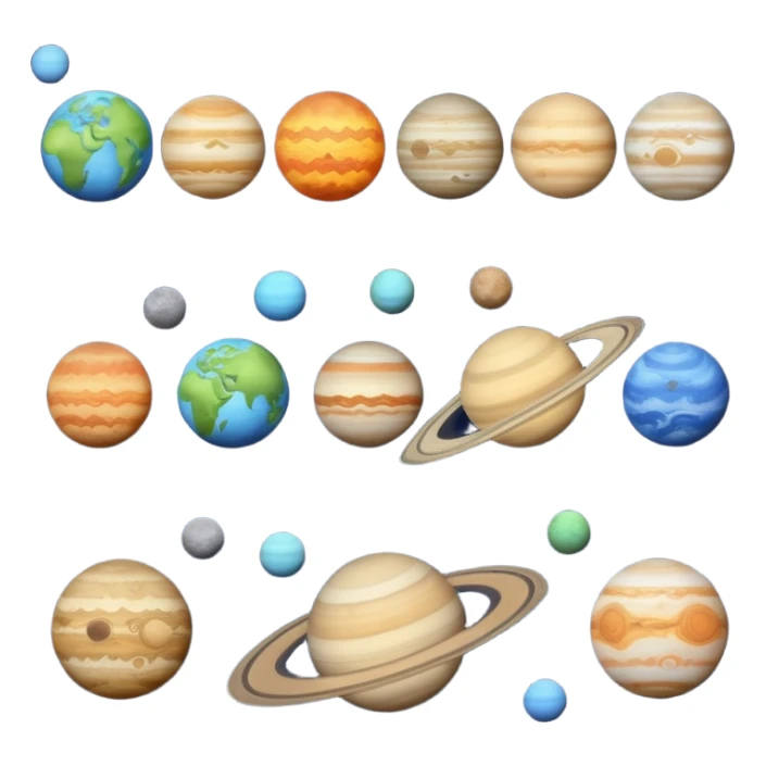 Aline all the planets in a straight line 8 only only 8 sticker