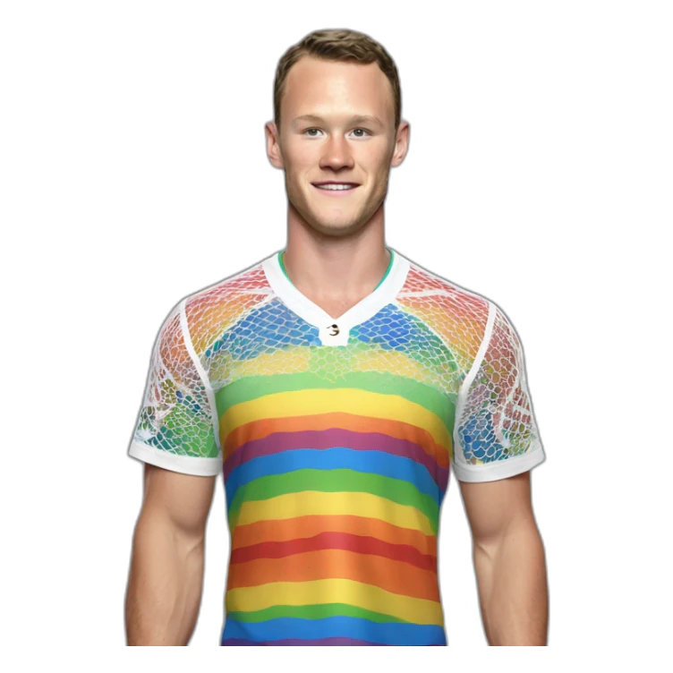 Jonathan Toews wearing rainbow lace shirt sticker