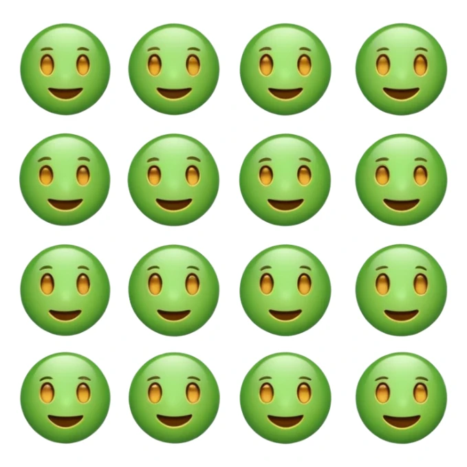 ❌ change the emoji color from red to green color sticker