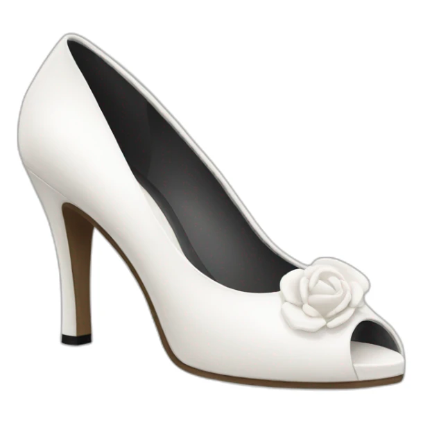 chanel shoes white with heels sticker