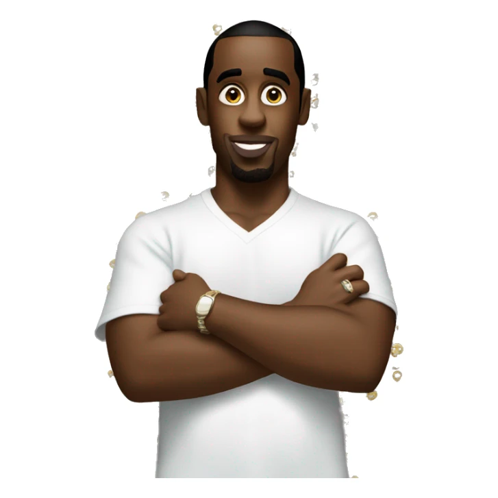 P diddy carrying lots of baby oil  sticker