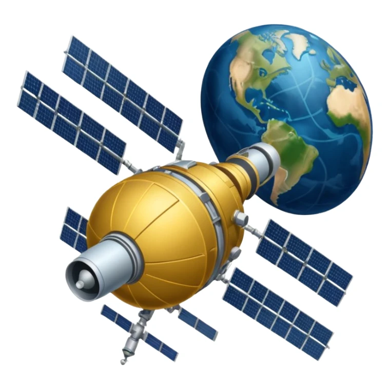 military satellite in Earth orbit sticker