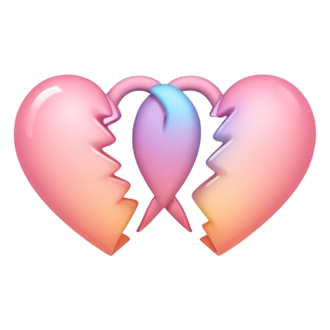 Two-hearts-coloured-light-pastel-shade sticker