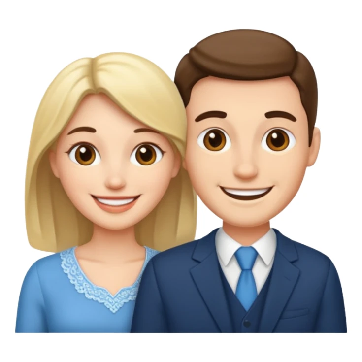 Married couple male and female sticker