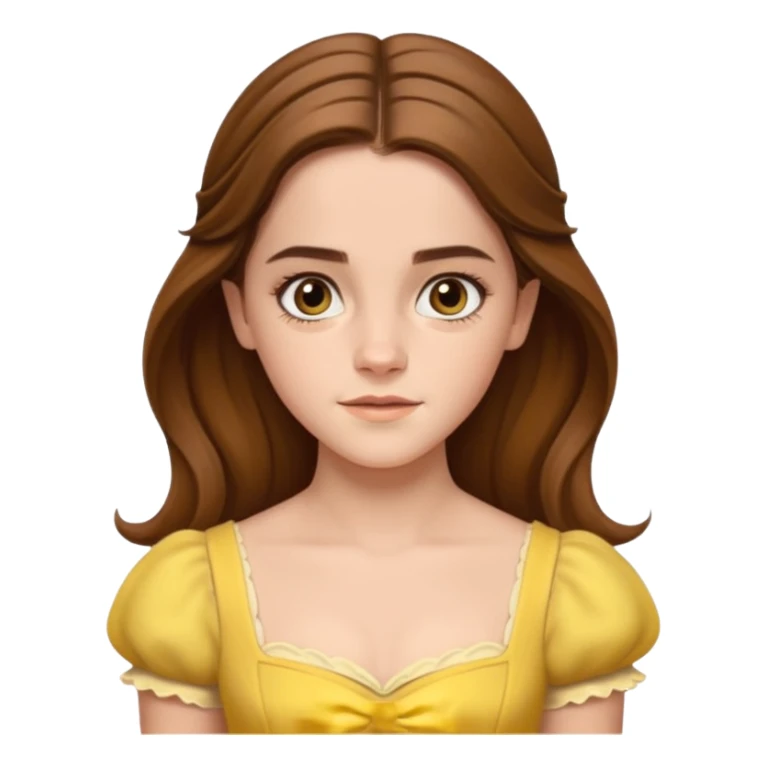 emma watson long hair as belle Cinematic Realistic sticker