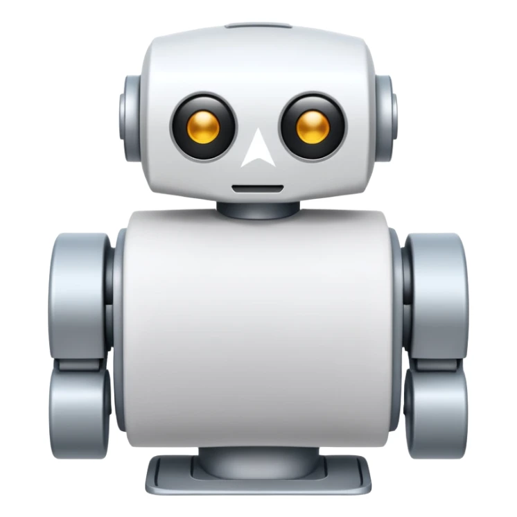 Un robot de papel higiénico sticker