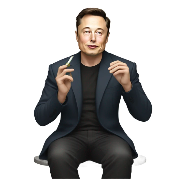 Elon musk smoking a joint sticker