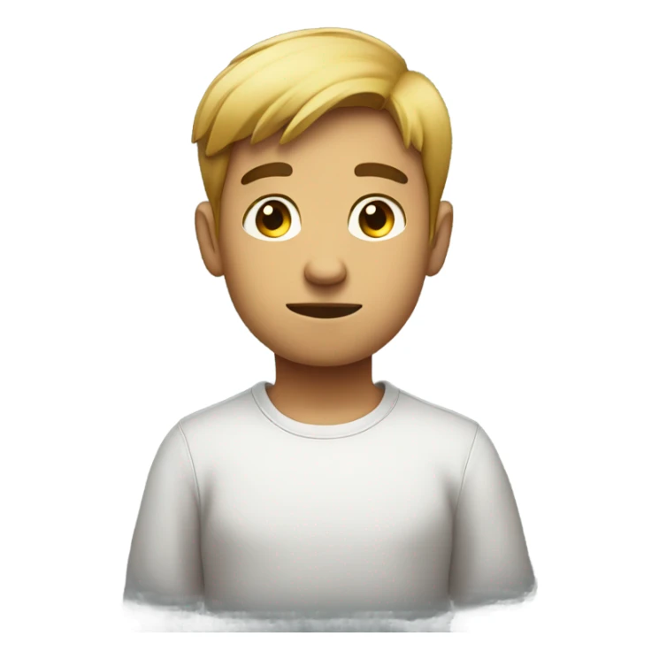 a worried young male full body sticker