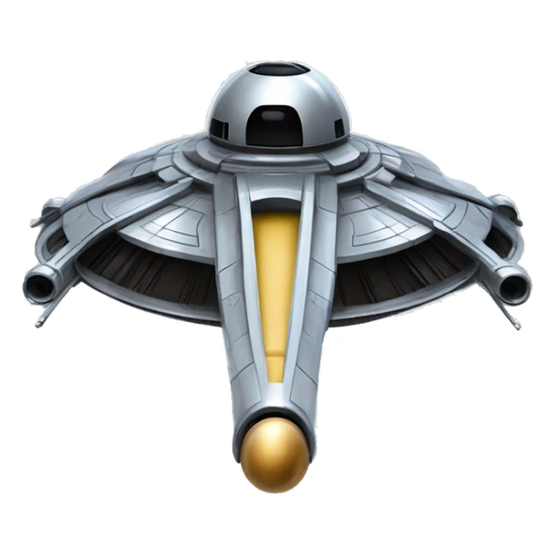 Smooth chrome Star Wars Naboo Royalty Starship  sticker