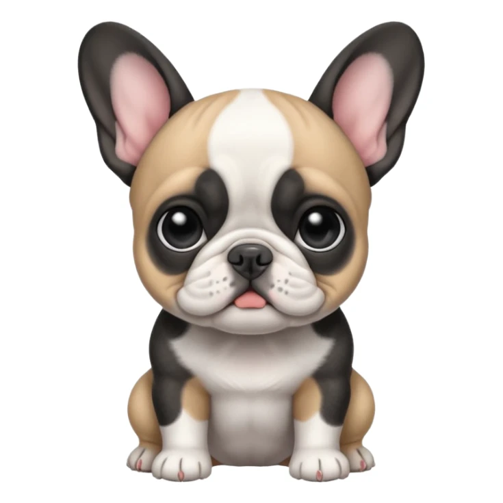 Make a baby French dog sticker