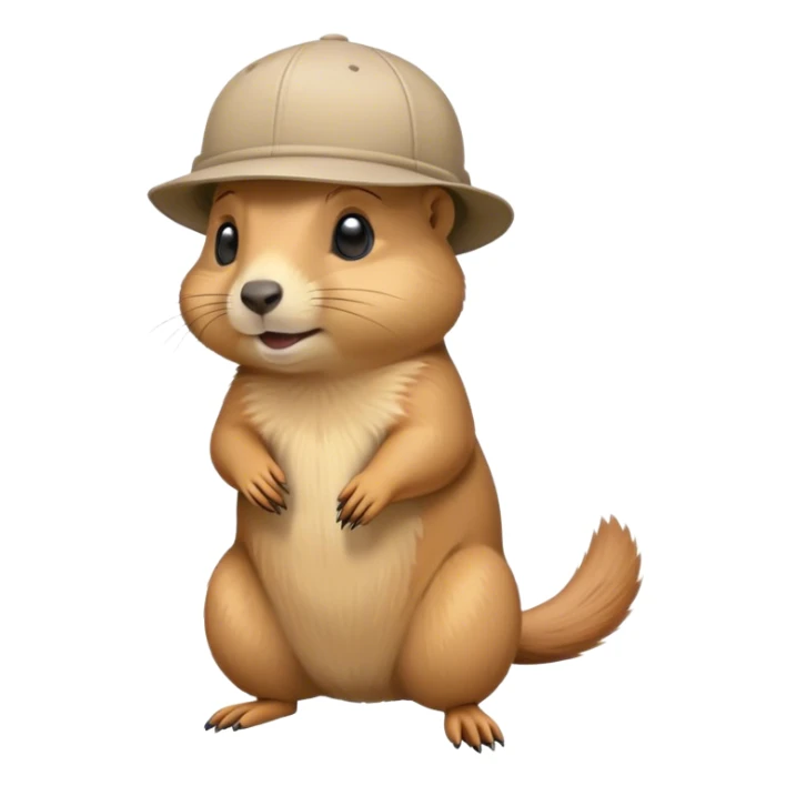 Prairie dog wearing spinning cap sticker