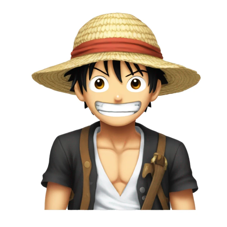 generate an emoji for anime character "Luffy" in one piece sticker