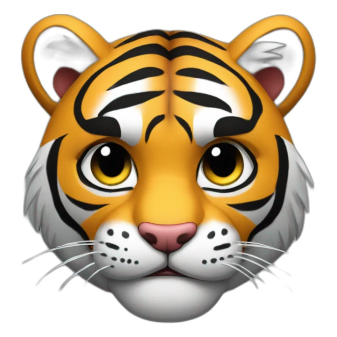 Tiger with evil face   jiu jitsu with his arms crossed sticker
