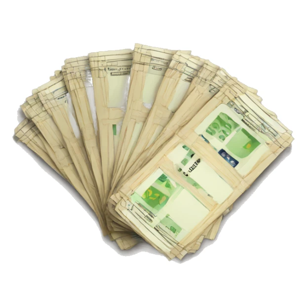 wad of tickets euro sticker