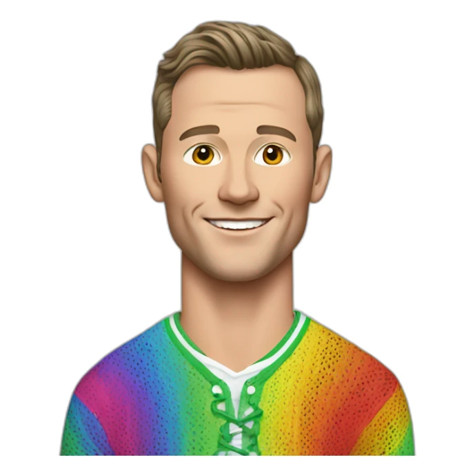 Disco Jonathan Toews wearing rainbow lace shirt sticker